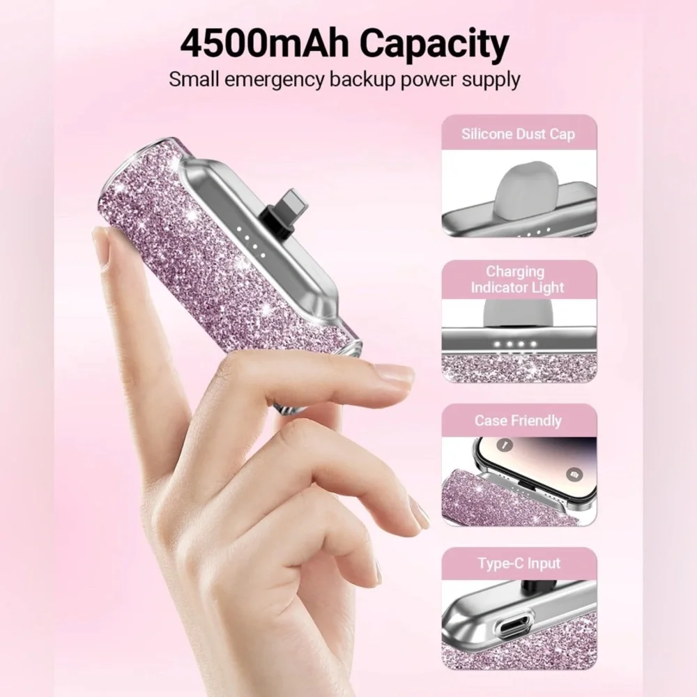 Mini Bling Portable Charger for Iphone